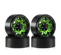 Rc Car Pneumatici Compatibile Con TRX4 Per Axial SCX10 E SCX10 II RBx10 4 Pezzi 1.9 Beadlock Wheel Rim Set Di Pneumatici In Gomma Per 1/10 RC Crawler Buggy Pneumatici In Gomma(Color1)