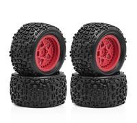 Rc Car Pneumatici Per ARRMA Per TYPHON Per GRANITE Per GROM Per Granite 1/18 Per Big Tire Per Rock Adatto Modello W265 Accessorio Veicoli Fuoristrada(Red)