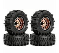 Rc Car Pneumatici Per TRX4 Per SCX10 D90 Per TRX6 AXI03007 1/10 1.9in Beadlock Ruote Pneumatici Cerchi Nero Bead Lock 12mm Hex Crawler Parti Aggiornamento(Brown)