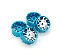 RC Car Pneumatico Ruota Compatibile Con Wltoys K989 K979 1/28 RC Car Upgrade Parts Replacement Accessories Metal Wheel Drift Hard Tire Per Mini-q 9(Blue)
