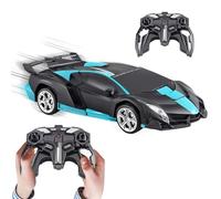 RC Car Robot, Rotating Transforming Wireless Control Cars Toys with Music, 6.3x5.31x7.48 Inches 2 in 1 Interactive Vehicle & Sturdy, Learning and Play for Kids Girls Boys Indoor Home School Backyard