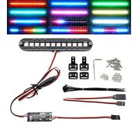 RC Cars, striscia luminosa per tetto, fanale posteriore per paraurti, compatibile con Traxxas RC Car Truck Crawler Tamiya Losi HPI Rustler Axial Police Lights (versione 1 bar)