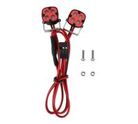 RC Crawler Componenti Per Axial Per SCX10 90046 Per TRX4 Per TRX6 Per Redcat Gen8 1/10 Luci Sul Tetto Fari Faretto Rotondo RC Crawler(2PCS RED)