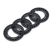 RC Crawler Componenti Per Axial Per SCX10 D90 CC01 1/10 4 Pezzi CNC Metallo 52,5 Mm 1,9 Pollici Cerchi Beadlock Anelli Esterni RC Per Rock Crawler Parti Di Auto(Black)
