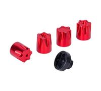RC Crawler Componenti Per Axial Per Scx10 D90 Per Trx4 Tf2 Cc01 Per Capra Vs4-10 1/10 Rc Auto Parti Aggiornamento Ruota Metallo Cerchio Centro Tappo M4 Dado 4 Pz(Red)
