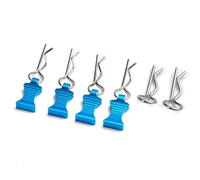 RC Crawler Componenti Per Axial Per Scx10 Per Trx-4 1/10 1/12 Rc Accessori Per Modelli Di Auto In Metallo R-Type Car Shell Body Clip Fisse Pin Con Linguetta(Blue)