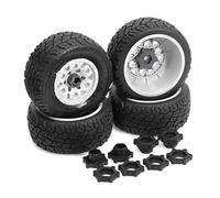 RC Crawler Componenti Per Slash Per Arrma Per Senton Per HuanQi 727 Per Vkar Per HPi 1/10 RC Pneumatici Camion A Per Corsa Breve Ruota Con 12mm 14MM 17MM Hex(Silver)