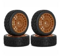 RC Crawler Componenti Per Tamiya Xv01 Xv02 Per Tt01 Per Tt02 Ptg-2 1/10 Rc Auto Parti Aggiornamento 4 Pezzi 68 Millimetri Per Rally Pneumatici Ruota Gomma Set(Brown)
