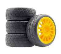 RC Crawler Componenti Per Tamiya XV01 XV02 Per TT01 TT02 PTG-2 Per Hyundai I20 94123 1/10 RC Parti Di Automobili Gomma Della Rotella Pneumatico WRC Per Rally Per Le Corse(Yellow,6083)