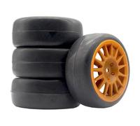 RC Crawler Componenti Per Tamiya XV01 XV02 Per TT01 TT02 PTG-2 Per Hyundai I20 94123 1/10 RC Parti Di Automobili Gomma Della Rotella Pneumatico WRC Per Rally Per Le Corse(Brown,6018)