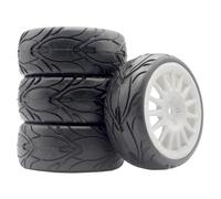 RC Crawler Componenti Per Tamiya XV01 XV02 Per TT01 TT02 PTG-2 Per Hyundai I20 94123 1/10 RC Parti Di Automobili Gomma Della Rotella Pneumatico WRC Per Rally Per Le Corse(White,6084)