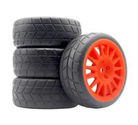 RC Crawler Componenti Per Tamiya XV01 XV02 Per TT01 TT02 PTG-2 Per Hyundai I20 94123 1/10 RC Parti Di Automobili Gomma Della Rotella Pneumatico WRC Per Rally Per Le Corse(Red,6083)