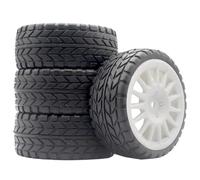 RC Crawler Componenti Per Tamiya XV01 XV02 Per TT01 TT02 PTG-2 Per Hyundai I20 94123 1/10 RC Parti Di Automobili Gomma Della Rotella Pneumatico WRC Per Rally Per Le Corse(White,6017)