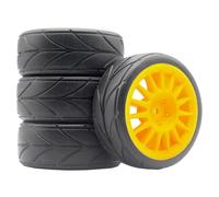 RC Crawler Componenti Per Tamiya XV01 XV02 Per TT01 TT02 PTG-2 Per Hyundai I20 94123 1/10 RC Parti Di Automobili Gomma Della Rotella Pneumatico WRC Per Rally Per Le Corse(Yellow,6081)