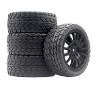 RC Crawler Componenti Per Tamiya XV01 XV02 Per TT01 TT02 PTG-2 Per Hyundai I20 94123 1/10 RC Parti Di Automobili Gomma Della Rotella Pneumatico WRC Per Rally Per Le Corse(Black,6017)