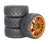 RC Crawler Componenti Per Tamiya XV01 XV02 Per TT01 TT02 PTG-2 Per Hyundai I20 94123 1/10 RC Parti Di Automobili Gomma Della Rotella Pneumatico WRC Per Rally Per Le Corse(Brown,6089)