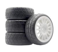 RC Crawler Componenti Per Tamiya XV01 XV02 Per TT01 TT02 PTG-2 Per Hyundai I20 94123 1/10 RC Parti Di Automobili Gomma Della Rotella Pneumatico WRC Per Rally Per Le Corse(White,6083)