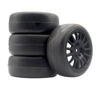 RC Crawler Componenti Per Tamiya XV01 XV02 Per TT01 TT02 PTG-2 Per Hyundai I20 94123 1/10 RC Parti Di Automobili Gomma Della Rotella Pneumatico WRC Per Rally Per Le Corse(Black,6018)