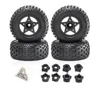 RC Crawler Componenti Per Traxxas Per Slash Per Arrma Per Senton Per Vkar Per HPI SCTX10 1/8 1/10 4 Pezzi 109mm Short Course Truck Tire Wheel Hex RC Car(Black)