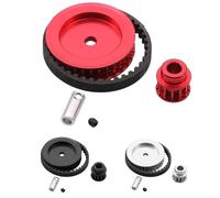 RC Crawler Componenti Per Traxxas Per TRX4 Per TRX6 12T 30T 1/10 Trasmissione A Cinghia Sistema Di Ingranaggi Di Trasmissione RC Crawler Auto Aggiornamento Parti FAI DA TE(Red)