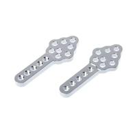 RC Crawler Parti Per Axial Per SCX10 90046 D90 D110 2 Pezzi Supporto Ammortizzatore In Metallo Regola Per Altezza Angolo Supporto RC Crawler Car(Silver)