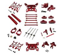 RC Crawler Parti Per Hyper GO Per MJX 10208 V1 V2 1/10 Lega Di Alluminio Anteriore E Posteriore Coppa Sterzo C Per Seat RC Crawler Auto Parti Di Aggiornamento(Red)