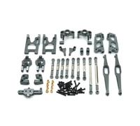 RC Crawler Parti Per Wltoys 12428 12423 FY03 1/12 Metallo Per Braccio Oscillante Barra Di Collegamento Blocco Sterzo RC Auto Parti Di Aggiornamento(Gray)