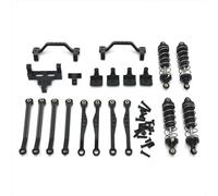 RC Crawler Parti Per WPL C64 C74-1 JA11 Set Asta Sospensione Telaio Servo Per Sedile Kit Ammortizzatore Telecomando Ricambi Auto Accessori(Black)