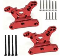 RC Crawler Ricambi Per Scy 16101 16102 16103 16106 16201 PRO 1/16 Raccordi In Metallo Staffe Ammortizzatori Anteriori E Posteriori Auto RC Ad Alta Velocità Aggiornate(Red)