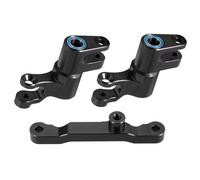 RC Crawler Ricambi Per Traxxas Per Mini Per Maxx 2S 1/16 Kit Di Montaggio Sterzo In Lega Di Alluminio RC Auto Parti Di Aggiornamento Accessori Di Riparazione(Black)