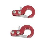 Rc Decora Accessori Per Axial Per SCX10 90046 Per Tamiya CC01 Per Traxxas Per TRX4 Per MST Per Redcat 1/10 2 Pezzi Gancio Verricello Metallo Per Auto RC Per Rock Crawler(Red)