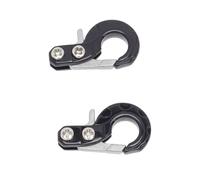 Rc Decora Accessori Per Axial Per SCX10 90046 Per Tamiya CC01 Per Traxxas Per TRX4 Per MST Per Redcat 1/10 2 Pezzi Gancio Verricello Metallo Per Auto RC Per Rock Crawler(Black)