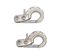 Rc Decora Accessori Per Axial Per SCX10 90046 Per Tamiya CC01 Per Traxxas Per TRX4 Per MST Per Redcat 1/10 2 Pezzi Gancio Verricello Metallo Per Auto RC Per Rock Crawler(Silver)