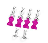 Rc Decora Accessori Per Axial Per Scx10 Per Trx-4 1/10 1/12 Rc Accessori Per Modelli Di Auto In Metallo R-Type Car Shell Body Clip Fisse Pin Con Linguetta(Rose Red)
