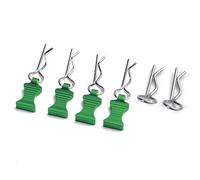 Rc Decora Accessori Per Axial Per Scx10 Per Trx-4 1/10 1/12 Rc Accessori Per Modelli Di Auto In Metallo R-Type Car Shell Body Clip Fisse Pin Con Linguetta(Green)