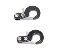 Rc Decora Accessori Per SCX10 D90 Per Tamiya CC01 TF2 Per TRX4 1/10 2 Pezzi RC Car Trailer Gancio Argano Parti Accessori Di Aggiornamento Sostituzione(Black)