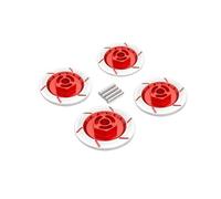 Rc Decora Accessori Per Tamiya Per Tt-01 Per Tt02 Per HPI Per HSP 94123 1/10 4 Pezzi Disco Freno Lega Cerchione Scatola Adattatore Esagonale 12mm RC Su Per Strada Auto Per Corsa(Red)