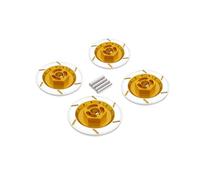 Rc Decora Accessori Per Tamiya Per Tt-01 Per Tt02 Per HPI Per HSP 94123 1/10 4 Pezzi Disco Freno Lega Cerchione Scatola Adattatore Esagonale 12mm RC Su Per Strada Auto Per Corsa(Yellow)