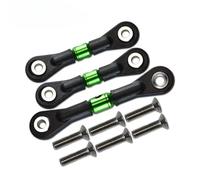 Rc Decora Accessori Per Tamiya Per TT-02 TT-02T Per TT02 TT02T 1/10 3 Pezzi Asta Collegamento Dello Sterzo Servo RC Auto Parti Aggiornamento Accessori(Green)