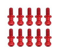 Rc Decora Accessori Per Tamiya Per TT01 Per TT02 Per Sakura D5 M3 1/10 10 Pz Metallo Viti A Testa Esagonale A Sfera RC Drift Auto Pezzi Di Ricambio Universale(Red)
