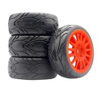 Rc Decora Accessori Per Tamiya XV01 XV02 Per TT01 TT02 PTG-2 Per Hyundai I20 94123 1/10 RC Parti Di Automobili Gomma Della Rotella Pneumatico WRC Per Rally Per Le Corse(Red,6084)