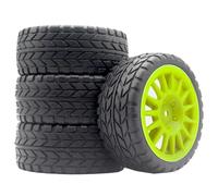 Rc Decora Accessori Per Tamiya XV01 XV02 Per TT01 TT02 PTG-2 Per Hyundai I20 94123 1/10 RC Parti Di Automobili Gomma Della Rotella Pneumatico WRC Per Rally Per Le Corse(Green,6018)