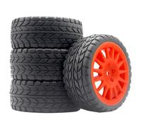Rc Decora Accessori Per Tamiya XV01 XV02 Per TT01 TT02 PTG-2 Per Hyundai I20 94123 1/10 RC Parti Di Automobili Gomma Della Rotella Pneumatico WRC Per Rally Per Le Corse(Red,6017)