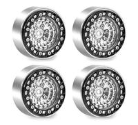 Rc Decora Accessori Per TRX4M 1/18 1/24 4 Pezzi 1.3 "Metallo Beadlock Mozzo Ruota Cerchione RC Crawler Auto Parti Aggiornamento Accessori Decorativi Di Ricambio(Silver)