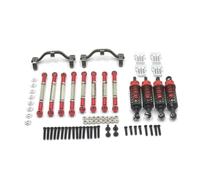 Rc Decora Accessori Per WPL C14 C24 Per JJRC FY Per Henglong 1/16 Auto Telecomandata Guarnizione Aggiornamento Metallo Tirante Kit Di Parti Ammortizzatore Sedile(Red)