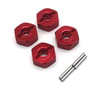 Rc Decora Accessori Per ZD Per Racing MT16 BX12 X12S MT14R PT14R Per Gladiator 1/14 Metallo 4 Pezzi 12mm Hex Bond Ricambi Auto Telecomandate(Red)