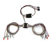 RC Drift Auto Luci Fari Giocattoli Modello Accesso Per Tamiya Per Kyosho Per HSP Per HPI Per Axial Per Traxxas 1/8 1/10 RC Car 16 Sistema Luci Fanale Anteriore Posteriore Indicatori Direzione Freno