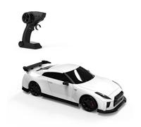 RC Drift Car per adulti, scala 1/64 4CH 4WD auto ad alta velocità con lunga durata e luci dinamiche, per interni ed esterni, per gli appassionati di adulti (versione RTR/bianco)