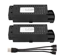 RC Drone Batteria per S6 G6 Sostituzione del Velivolo Telecomandato 2PCS 3.7V 3000mAh Batteria Al Litio, Batteria Quadricottero Portatile con Cavo 3 in 1, Batteria a Lunga Durata