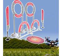 RC Drone Racing Gate Kit Professionale per Percorsi a Ostacoli per Droni, Combinazione di Piste di Pratica, Set di Cancelli ad Anello per Giochi di Elicotteri Modello(Style A)